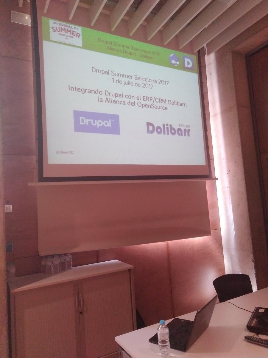 LliureTIC - Drupal Summer Barcelona 2017 - Sessió Aliança Open Source Drupal i ERP-CRM Dolibarr